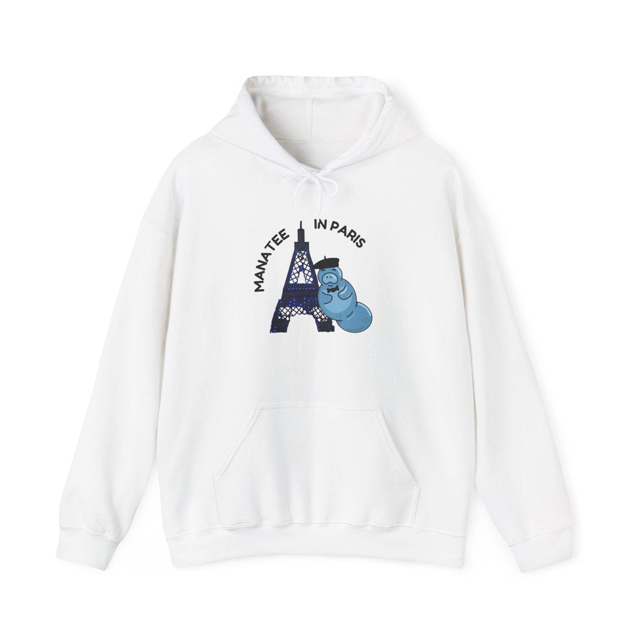 "Manatee in Paris" at the Eiffel Tower Hoodie