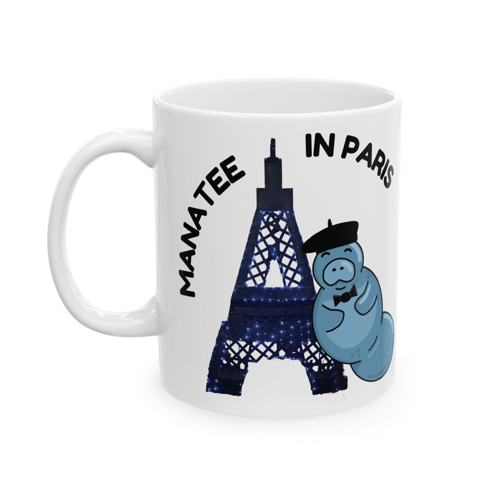 Manatee in Paris Ceramic Mug (11oz / 15oz)