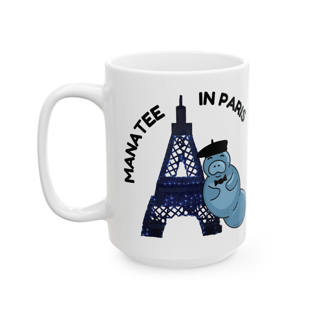 Manatee in Paris Ceramic Mug (11oz / 15oz)