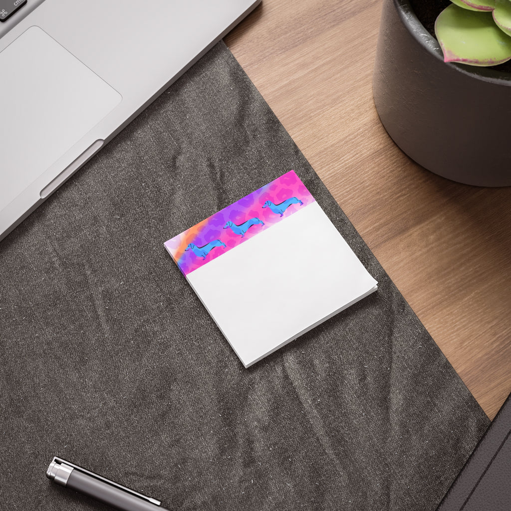 Dachshund Rainbow Colorful 3x3 Post-it® Note Pad