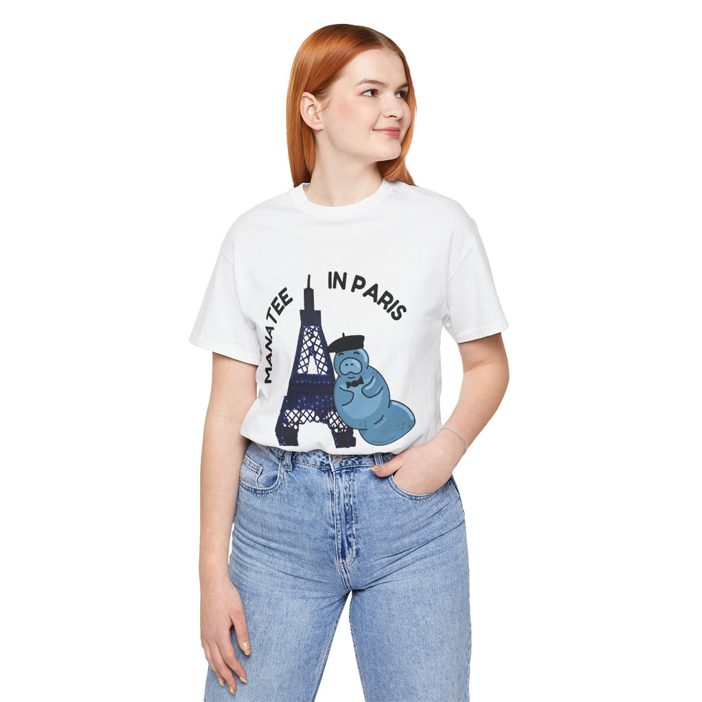 Manatee in Paris Graphic Tee