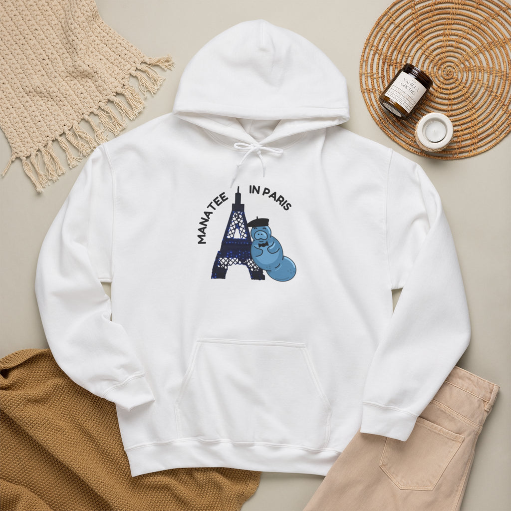 "Manatee in Paris" at the Eiffel Tower Hoodie
