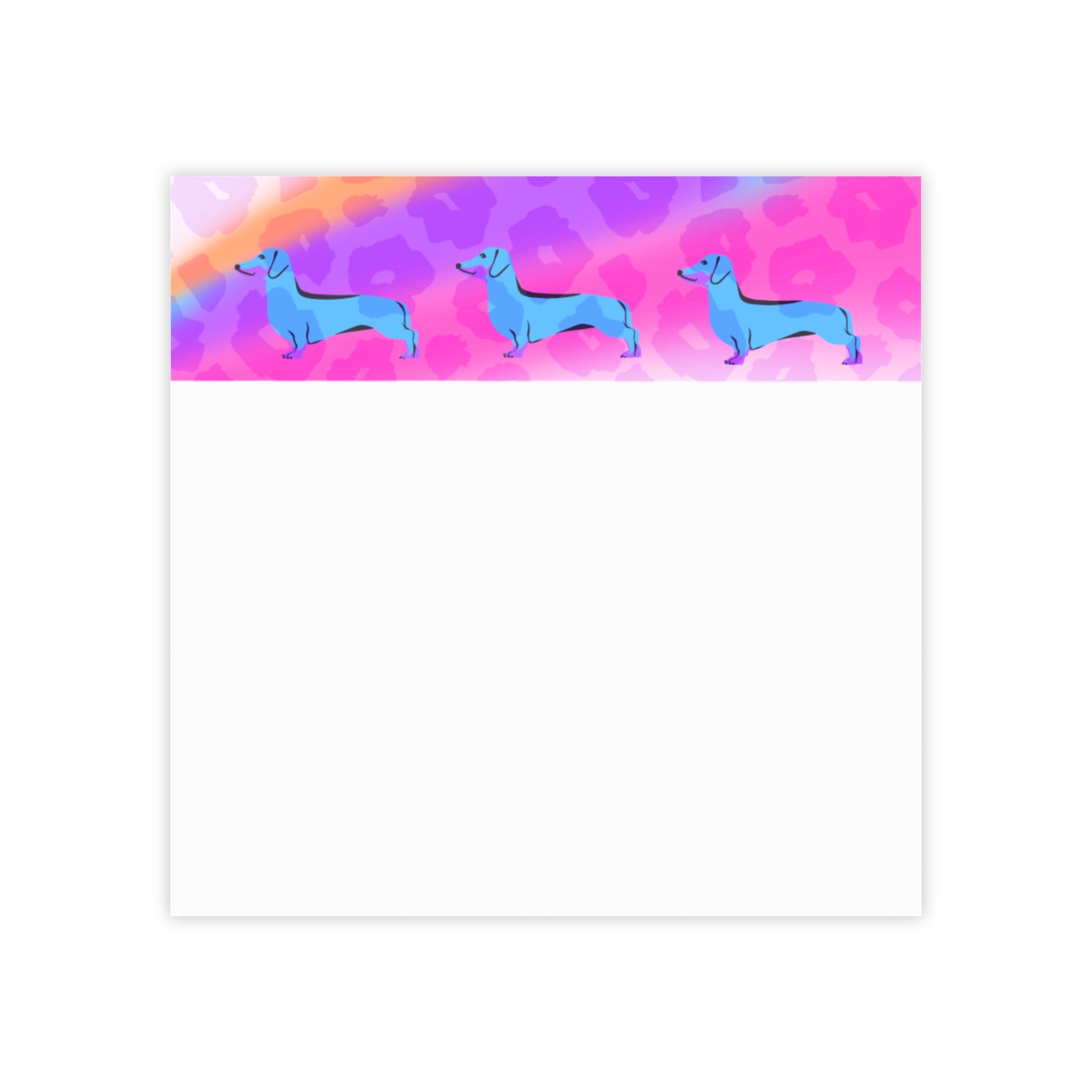 Dachshund Rainbow Colorful 3x3 Post-it® Note Pad