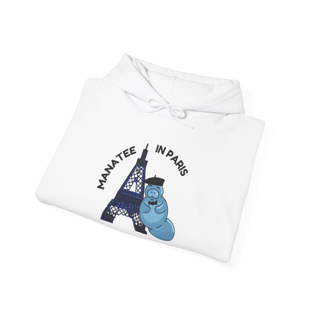 "Manatee in Paris" at the Eiffel Tower Hoodie