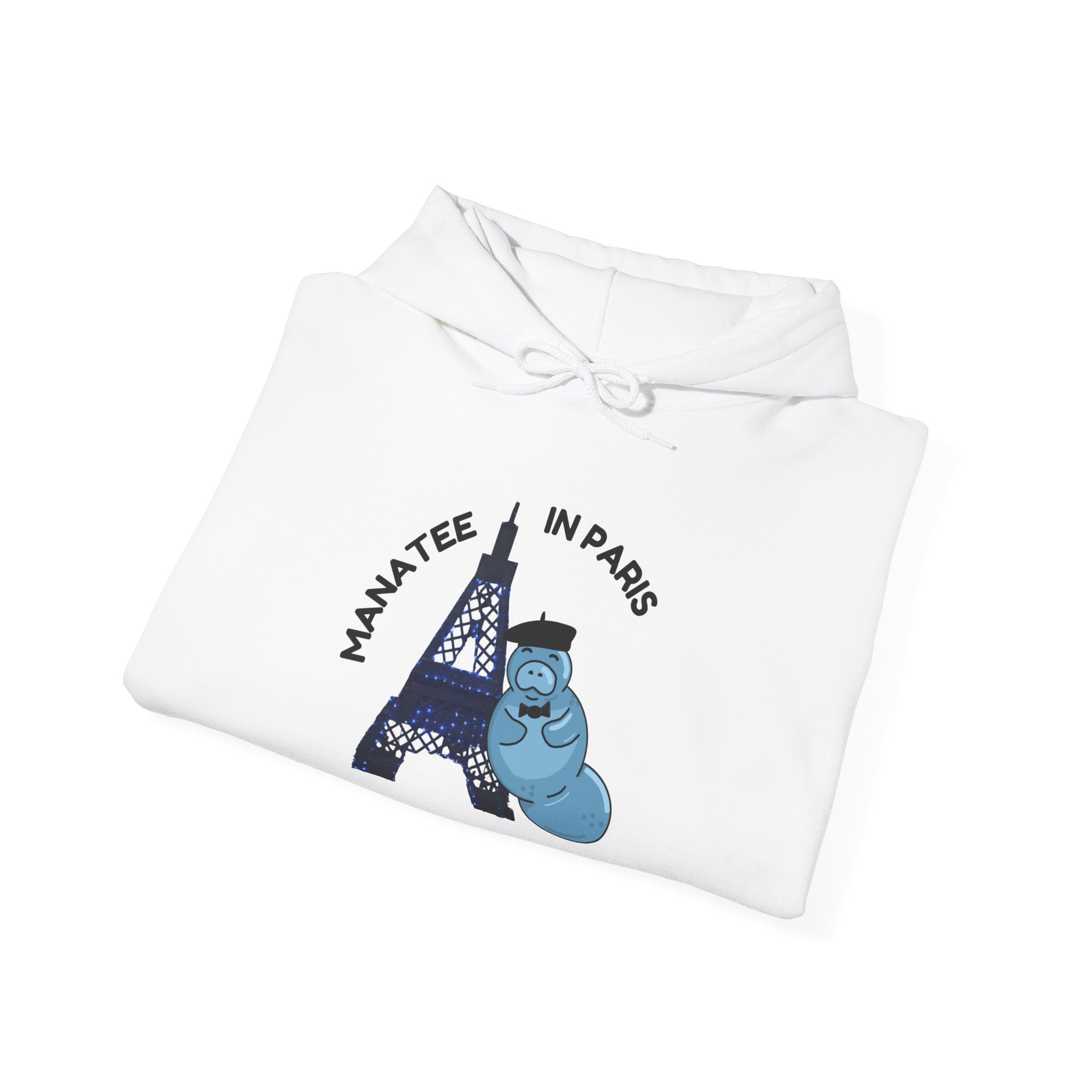 "Manatee in Paris" at the Eiffel Tower Hoodie